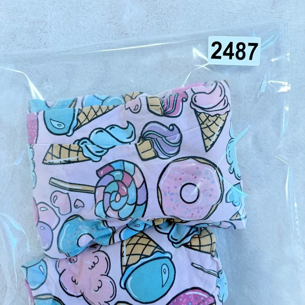 Little Sleepies Sweet Treats Pajama Set Kids Pink size 3T Bamboo Viscose Longe